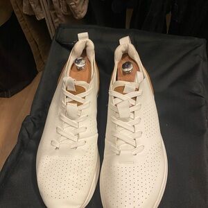 Steve Madden White Athletic Shoes with Perforated Design